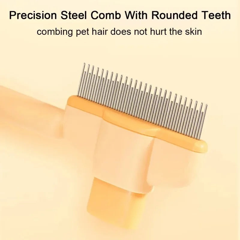 One Click Pet Grooming Brush Gentle Hair Removal Anti Mite Tool