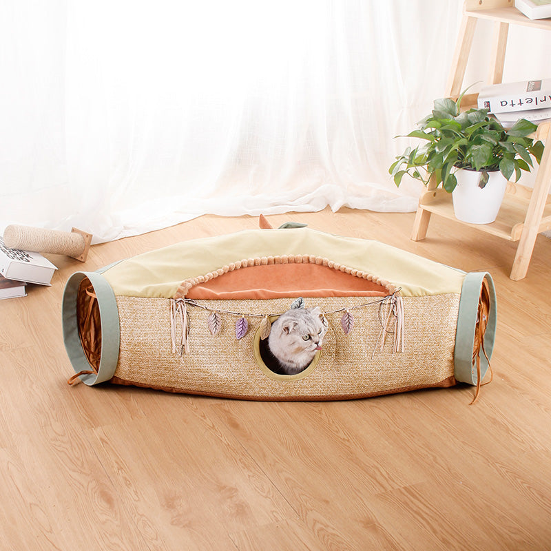 Interactive Tunnel Rolling Ball Drilling Hole Pet Toy