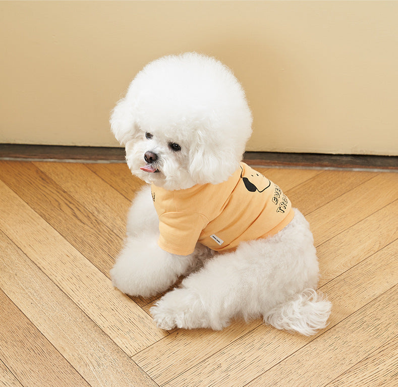 Korean Style Cotton Printed Short Sleeve Pet T-Shirt