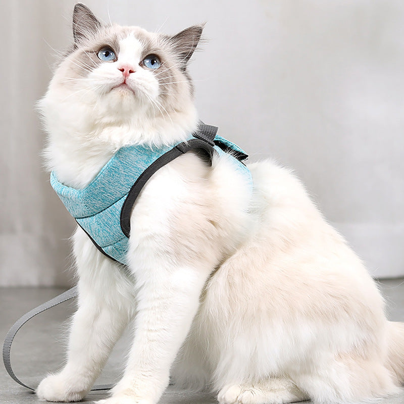 Breathable Lightweight Pet Chest Harness Lace Rope Leash