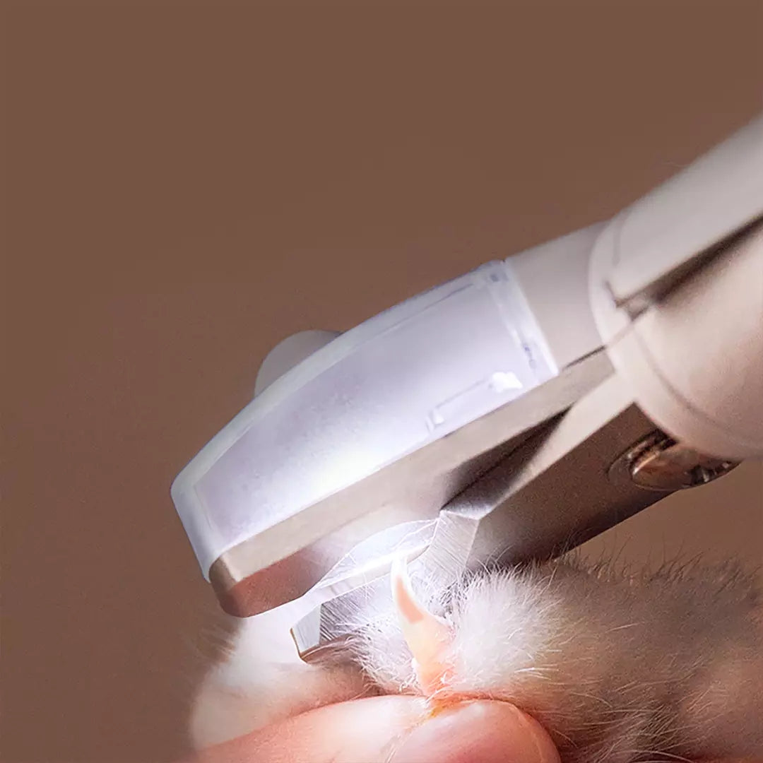 LED Light Pet Nail Clipper Scissors Safe Claw Trimmer