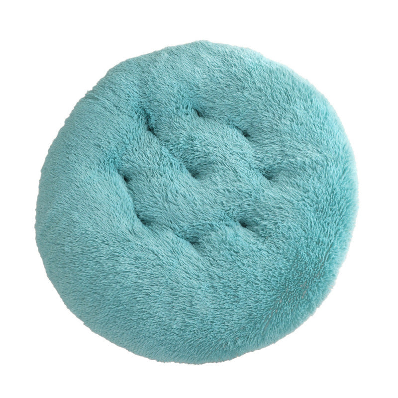 Round Plush Pet Bed Warm Sleeping Mat House