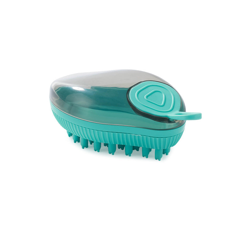 Silicone Soap Dispenser Bath Massage Grooming Pet Brush