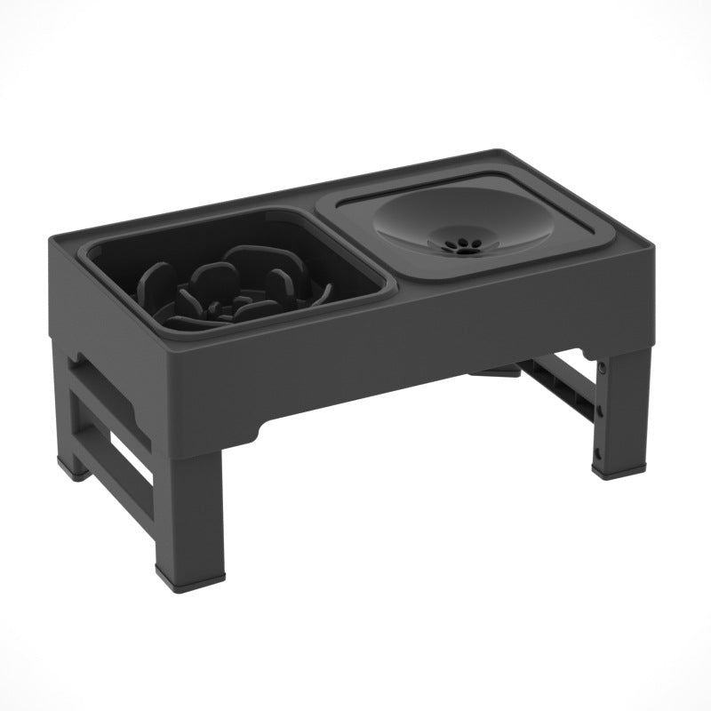 Adjustable Height Pet Double Bowl Stand Feeder Set