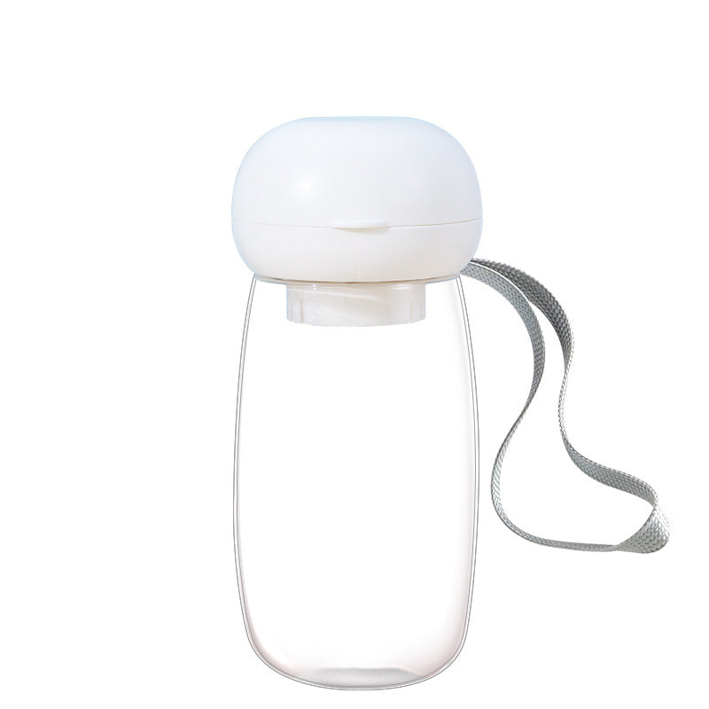 Portable Pet Water Bottle Travel Drinking Bowl With Lanyard
