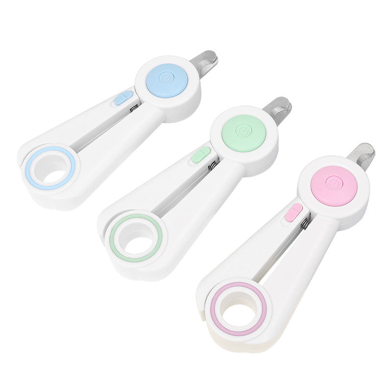 LED Pet Nail Clippers And Grinder Safe Claw Trimming Tool