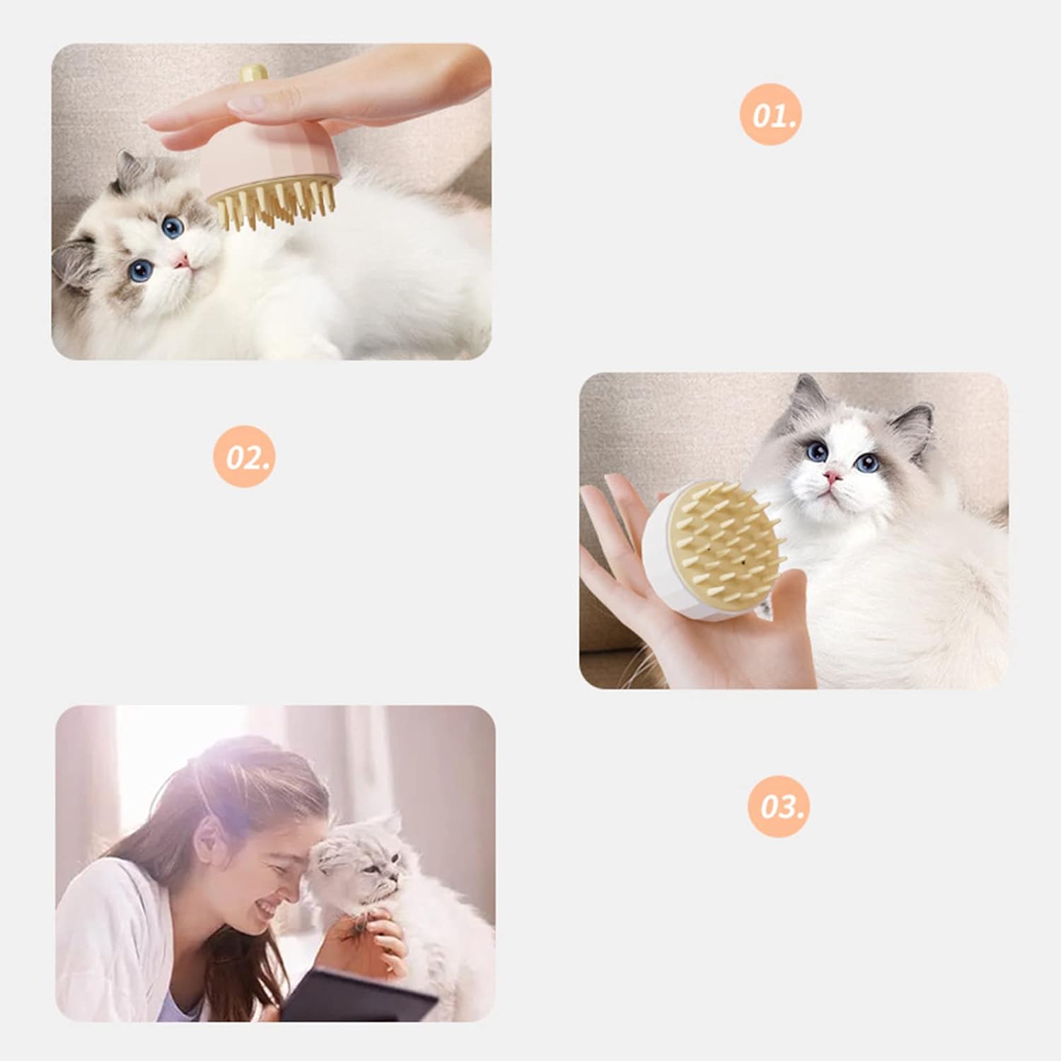 Bath Shampoo Massage Grooming Pet Brush