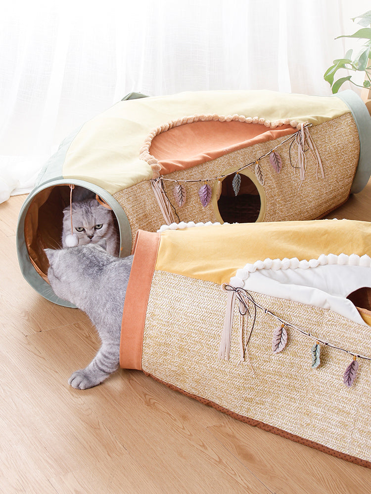 Interactive Tunnel Rolling Ball Drilling Hole Pet Toy