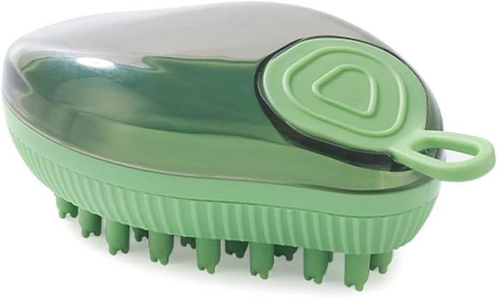 Silicone Soap Dispenser Bath Massage Grooming Pet Brush