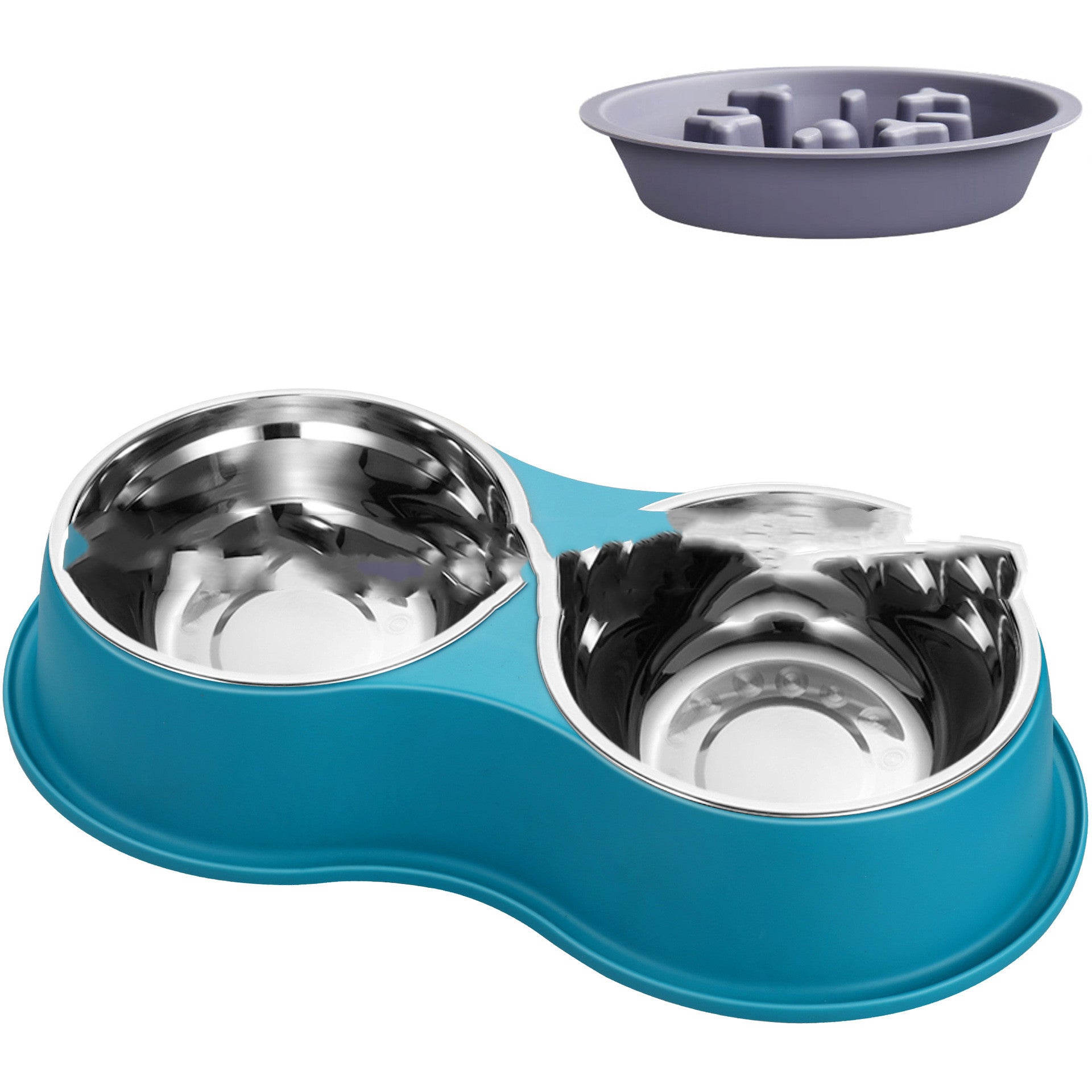 Removable Pet Slow Feeding Bowl Anti Gulp Food Dish