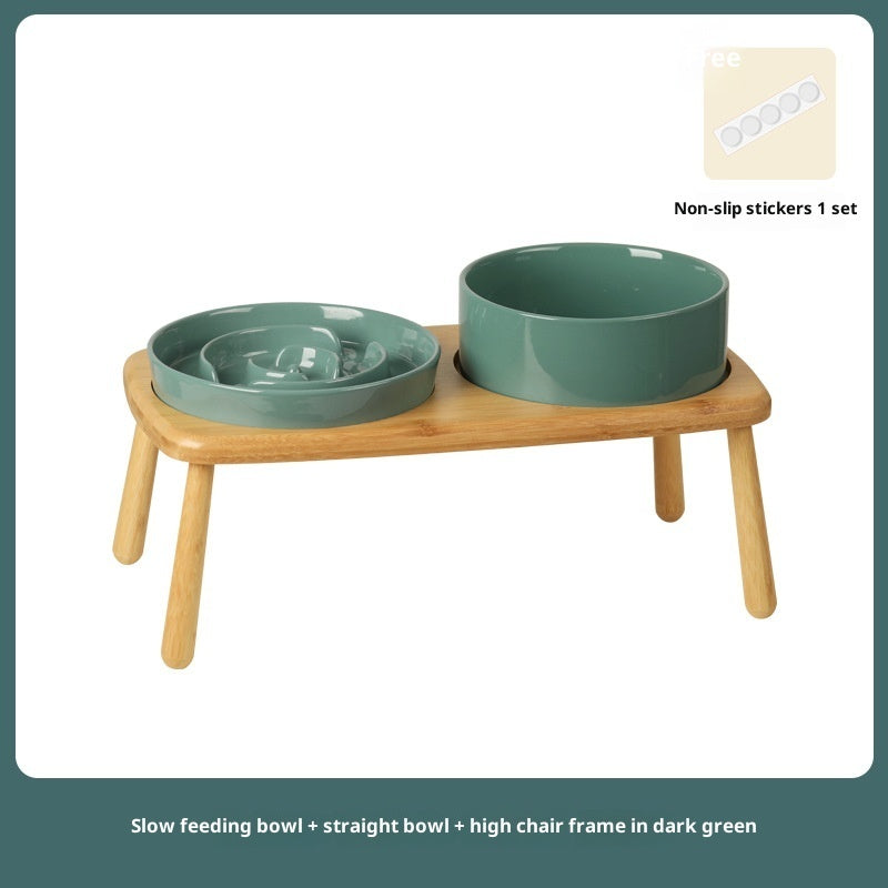 Pet Ceramic Slow Feeder Bowl Anti Choking Anti Spill