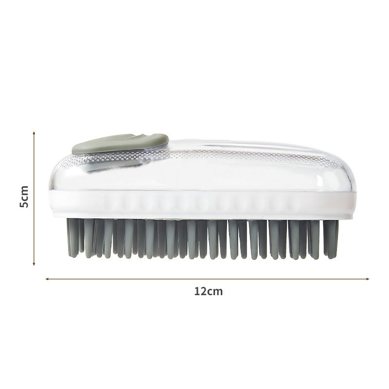 Silicone Bath Massage Foam Grooming Pet Brush