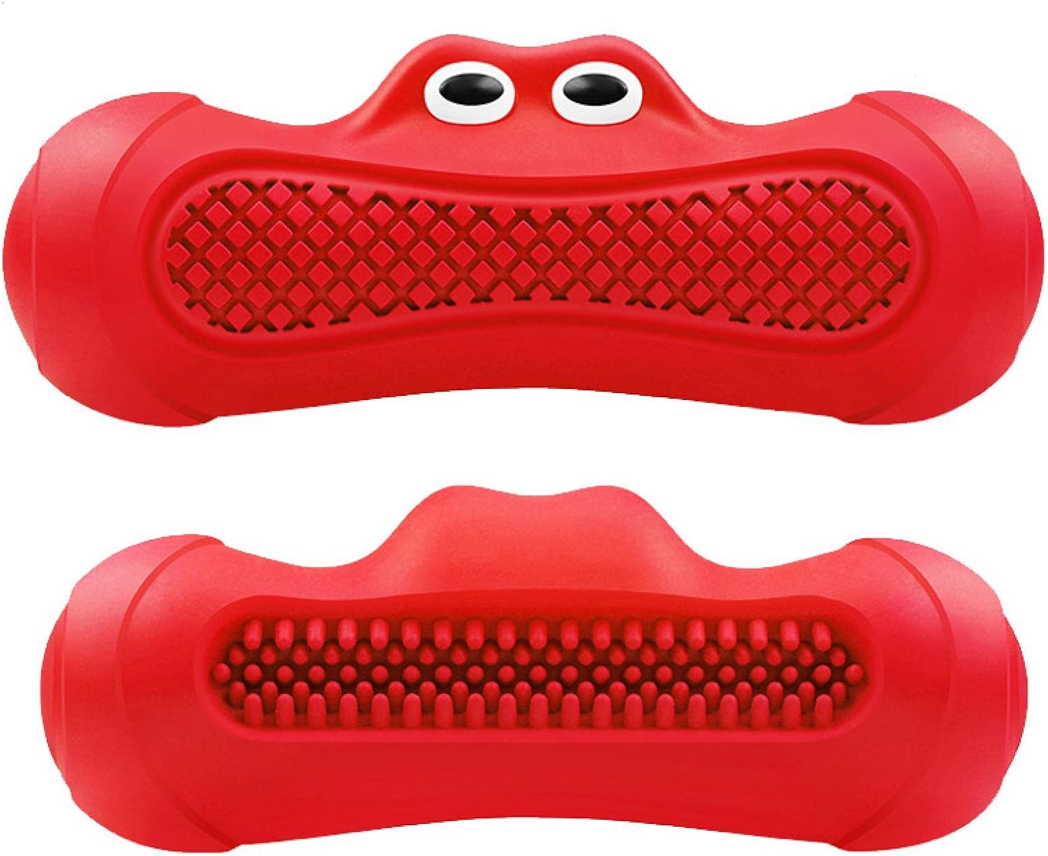 Rugby Shaped Vocal Natural Rubber Teething Chew Pet Toy
