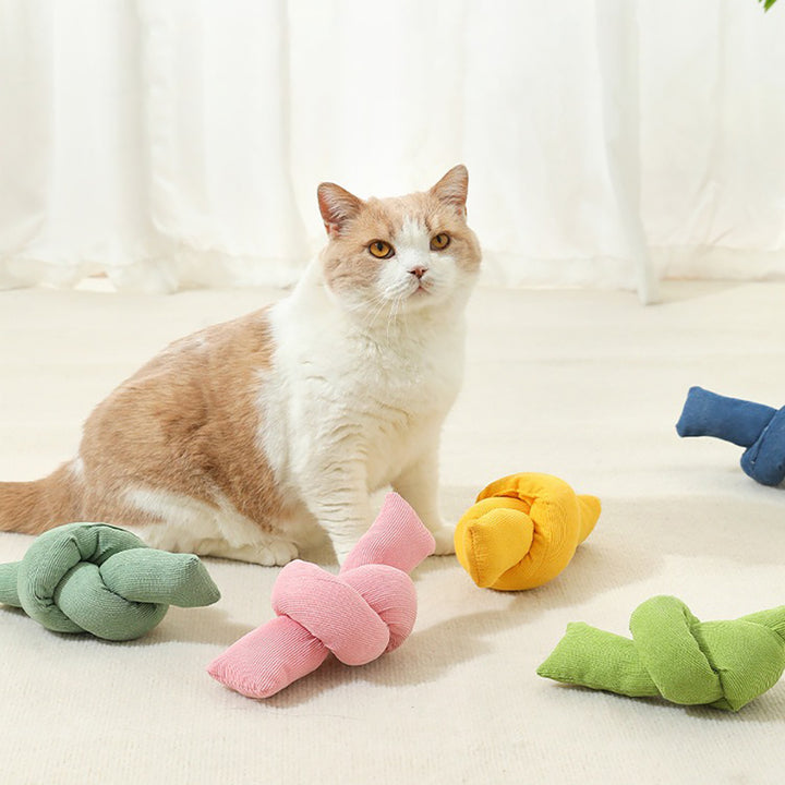 Knotted Cotton Rope Tug Interactive Chew Pet Toy