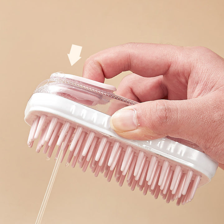 Silicone Bath Massage Foam Grooming Pet Brush