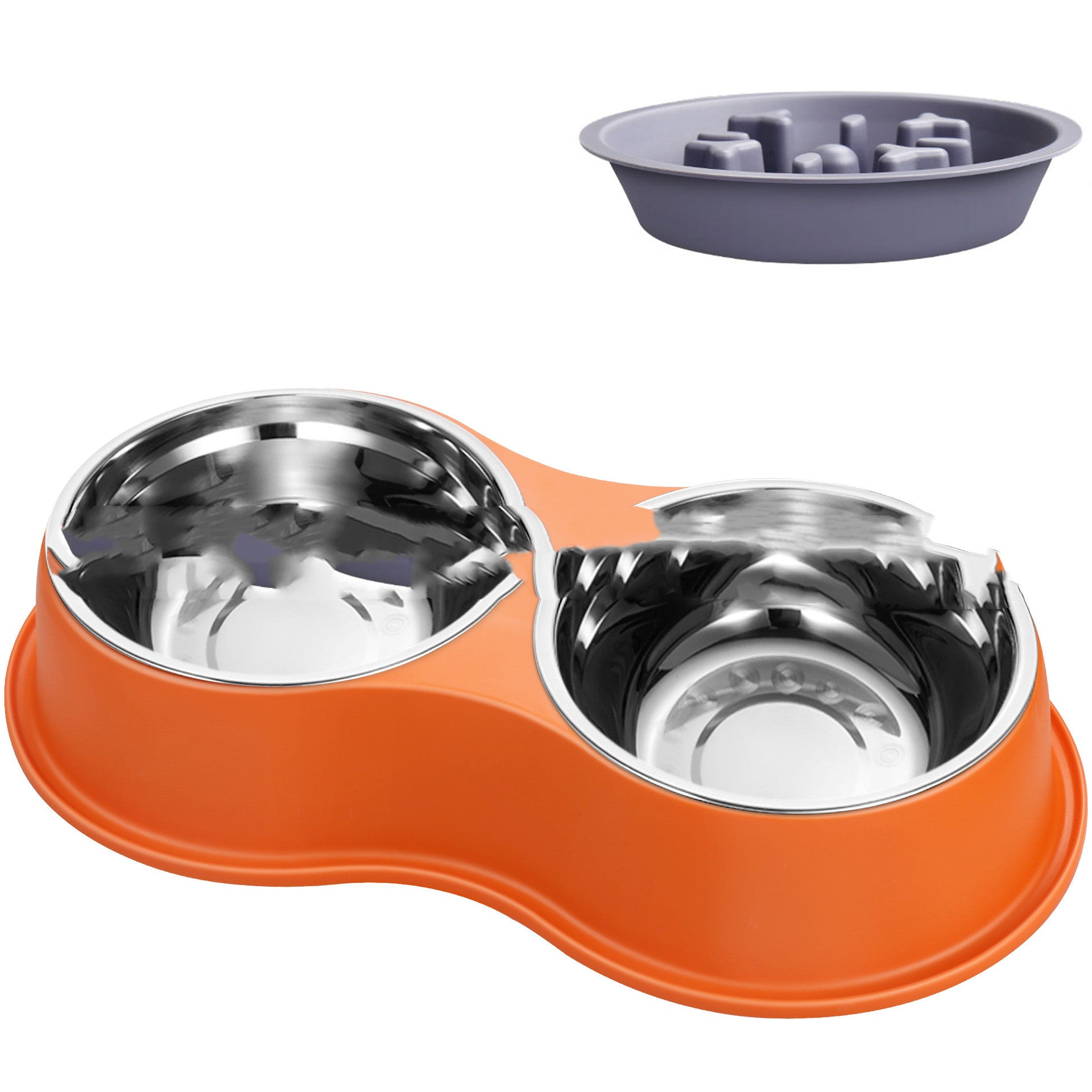 Removable Pet Slow Feeding Bowl Anti Gulp Food Dish