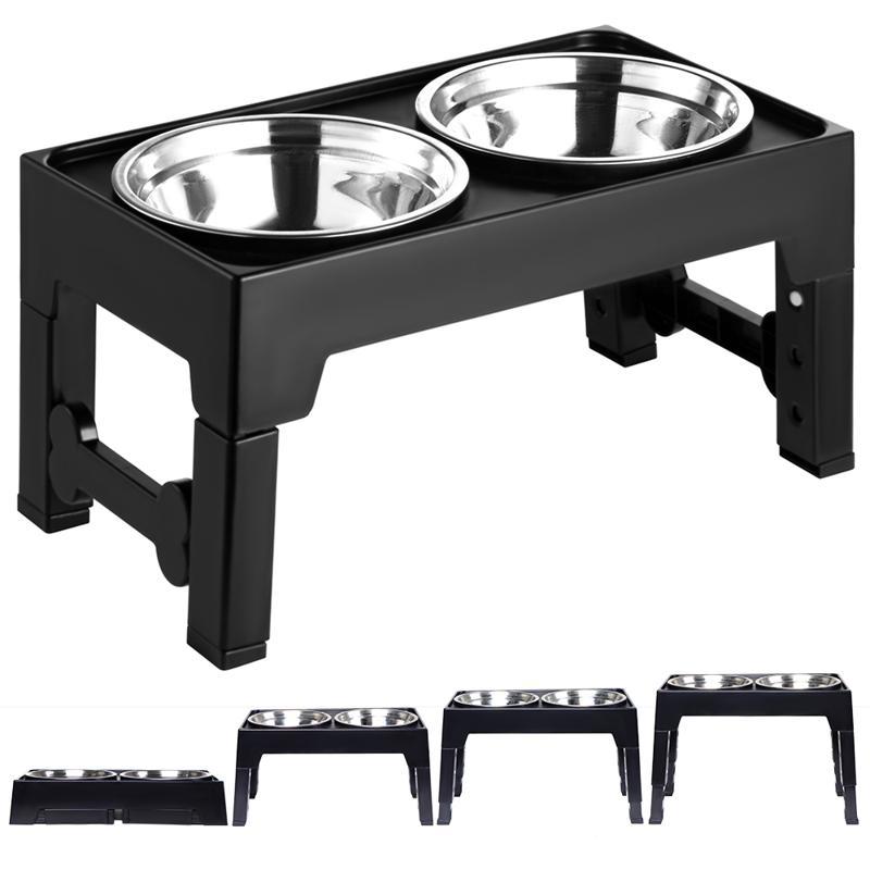 Anti Tumble Pet Feeding Bowl With Neck Support Stand
