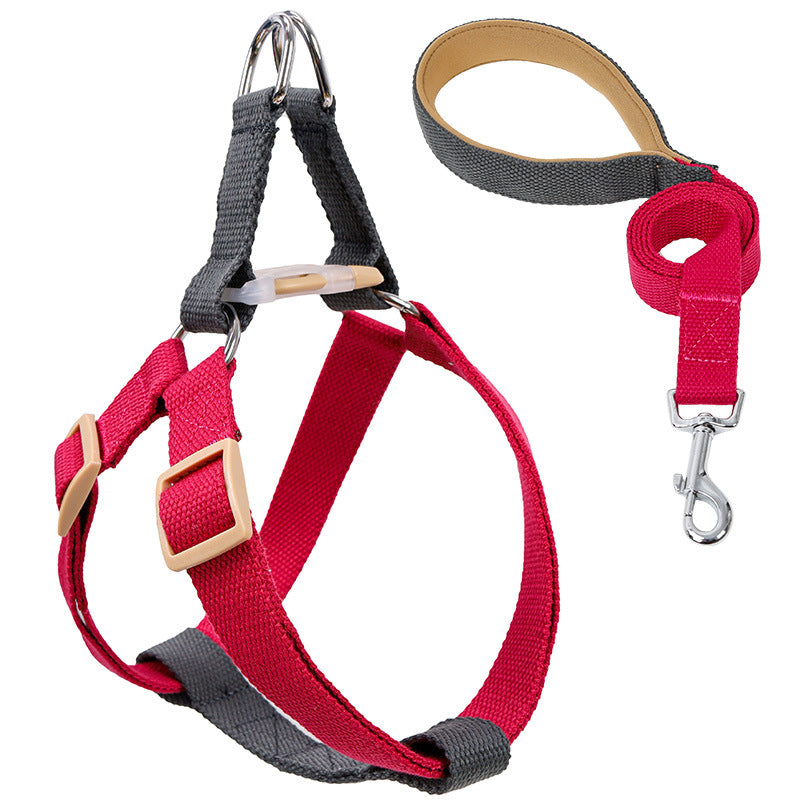 Color Drawstring Pet Vest Style Harness Leash Adjustable Walking Lead
