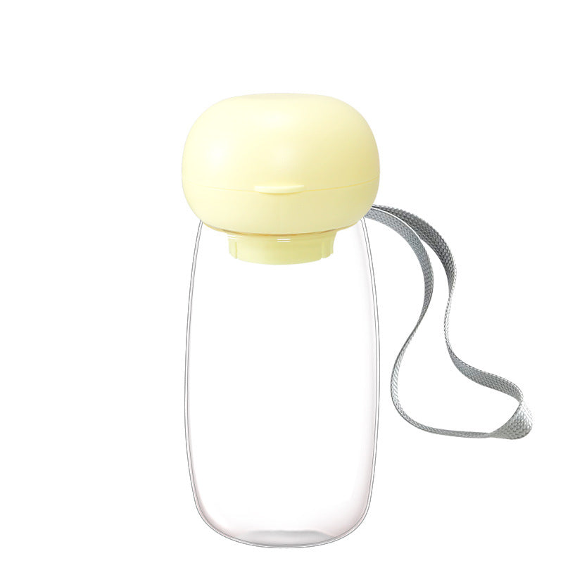 Portable Pet Water Bottle Travel Drinking Bowl With Lanyard