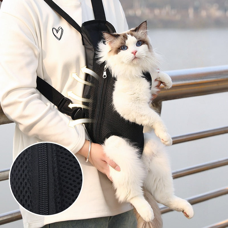 Pet Carrier Backpack Breathable Adjustable Travel Hiking Bag