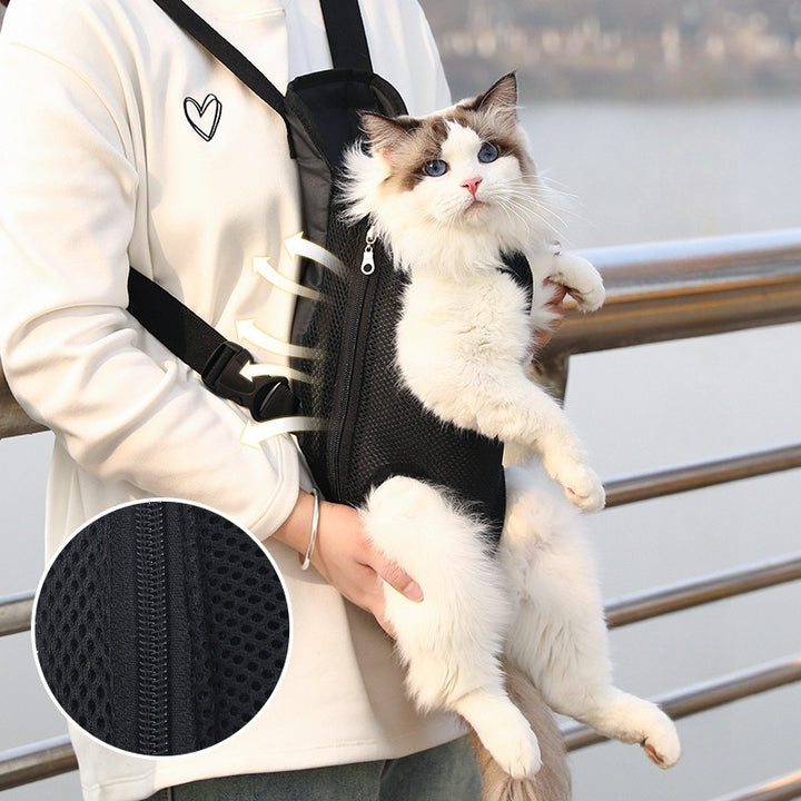 Pet Carrier Backpack Breathable Adjustable Travel Hiking Bag