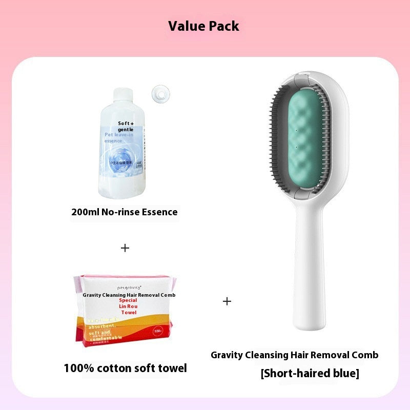Pet Grooming Dematting Brush Hair Removal Comb With Cleaning Tank