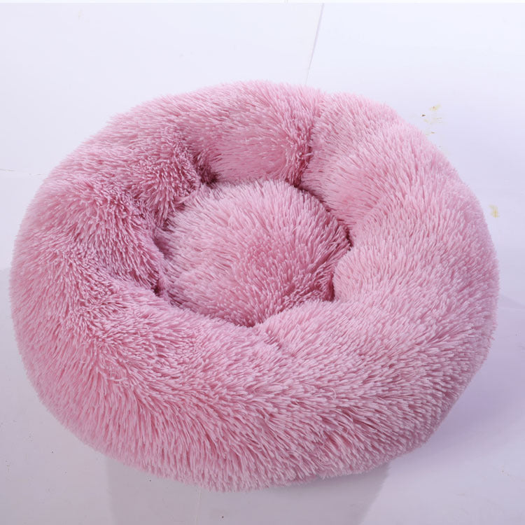 Round Cotton Pet Winter Warm Sleeping Bed Cozy Kennel Nest