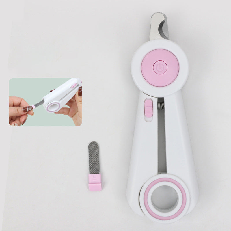 LED Pet Nail Clippers And Grinder Safe Claw Trimming Tool