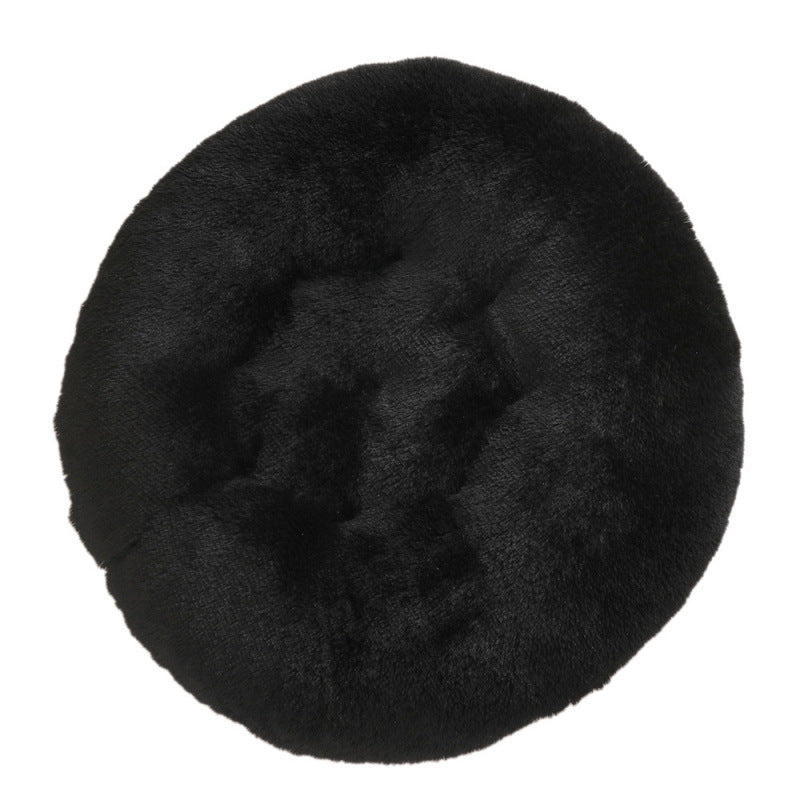 Round Plush Pet Bed Warm Sleeping Mat House