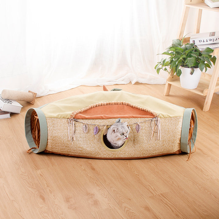 Interactive Tunnel Rolling Ball Drilling Hole Pet Toy