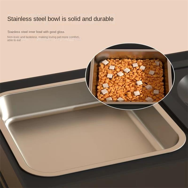 Adjustable Height Pet Double Bowl Stand Feeder Set