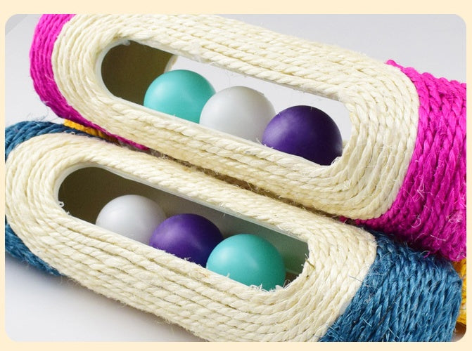 Long Sisal Drum Three Piece Scratch Pet Toy