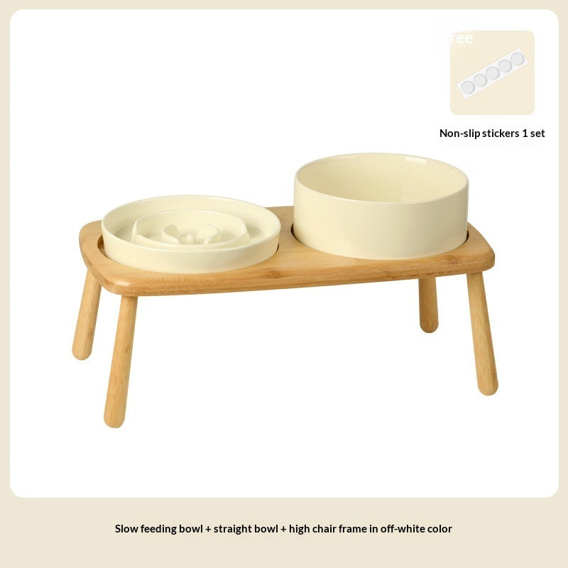 Pet Ceramic Slow Feeder Bowl Anti Choking Anti Spill