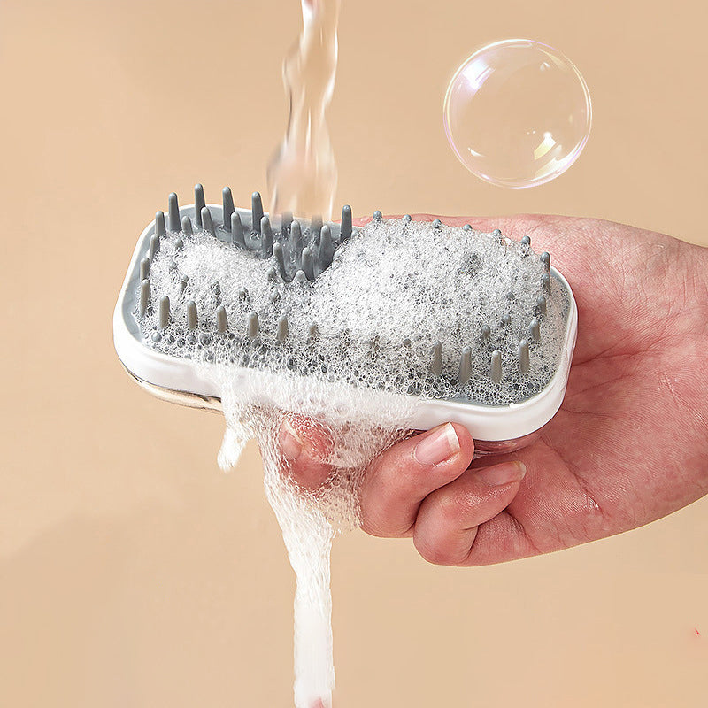 Silicone Bath Massage Foam Grooming Pet Brush