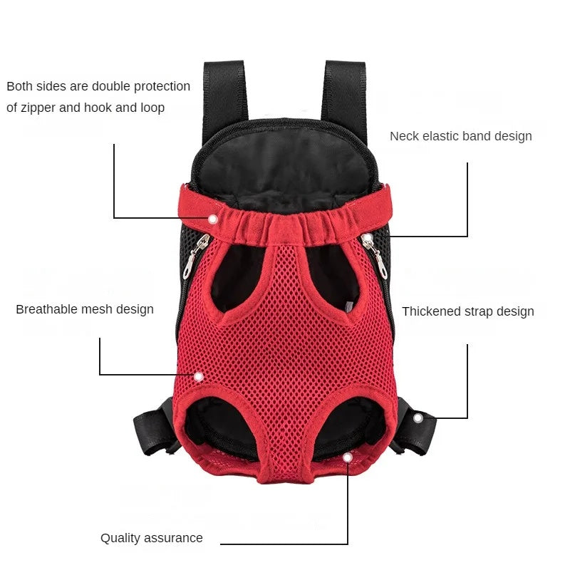 Pet Carrier Backpack Breathable Adjustable Travel Hiking Bag