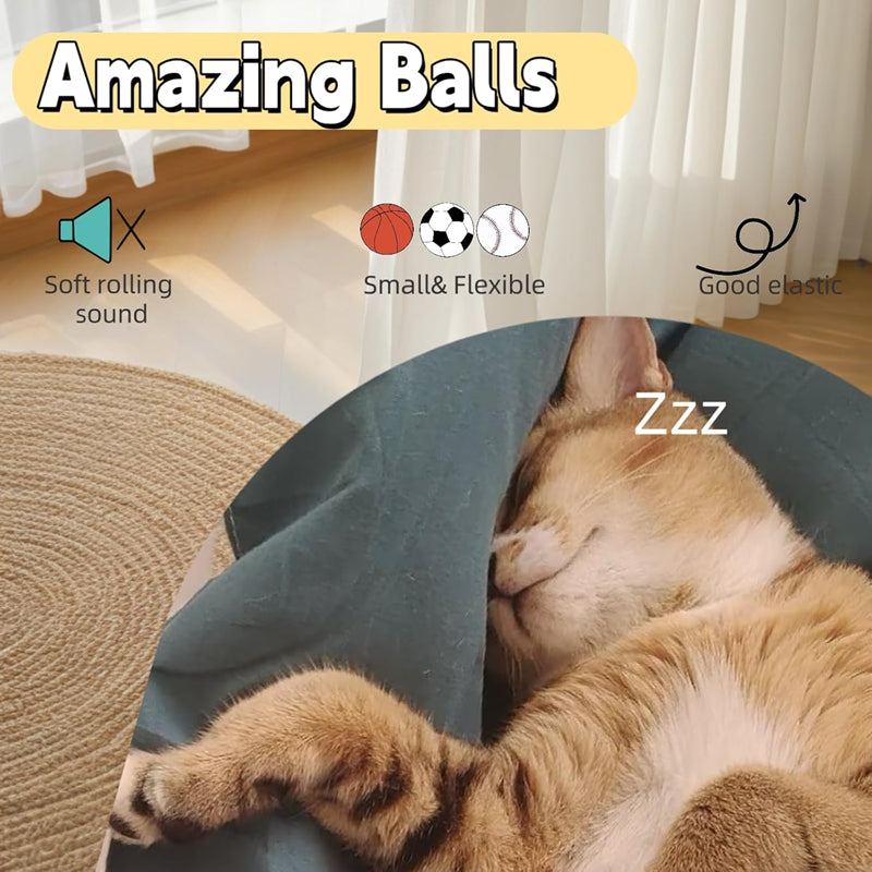 Self-Entertainment Feather Bouncy Balls Interactive Pet Toy