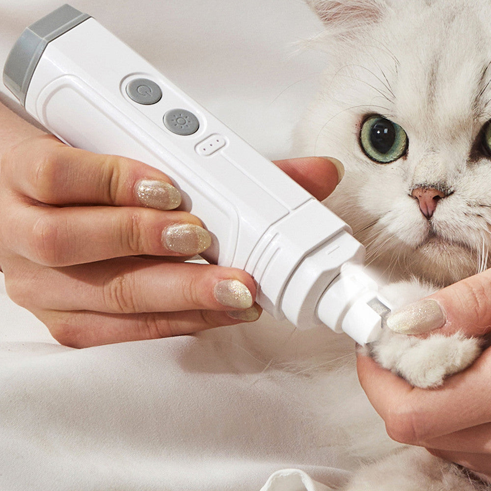High Power Pet Nail Trimmer Dual LED Automatic Grooming Device
