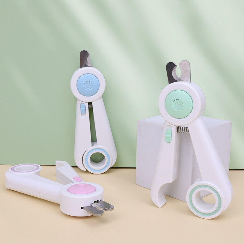 LED Pet Nail Clippers And Grinder Safe Claw Trimming Tool