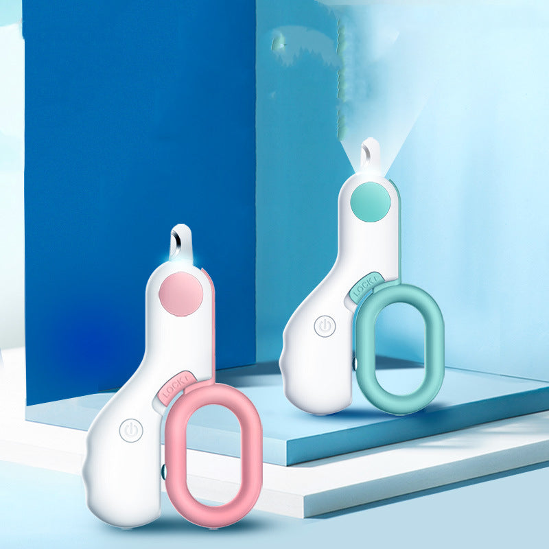 LED Illuminated Pet Mini Nail Trimmer ABS Grooming Tool