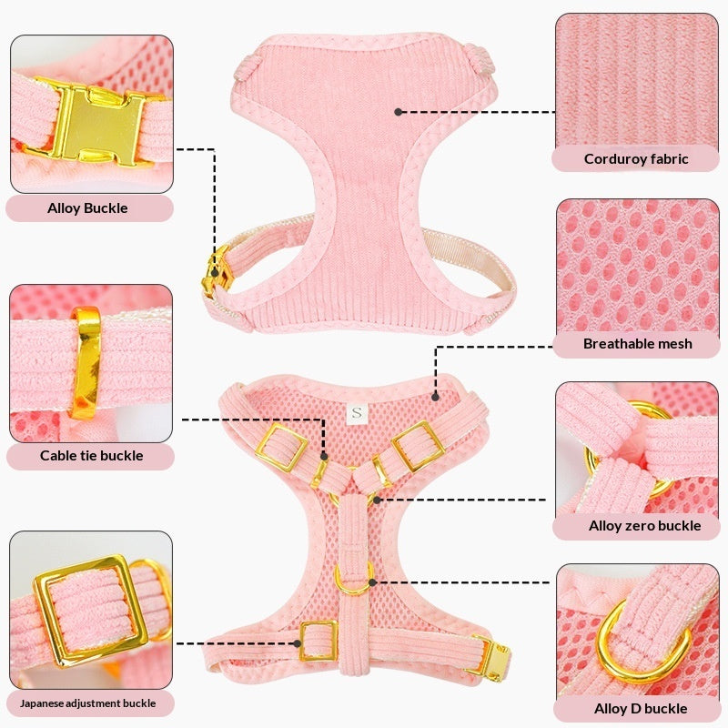Pet Harness And Leash Set For Outdoor Use