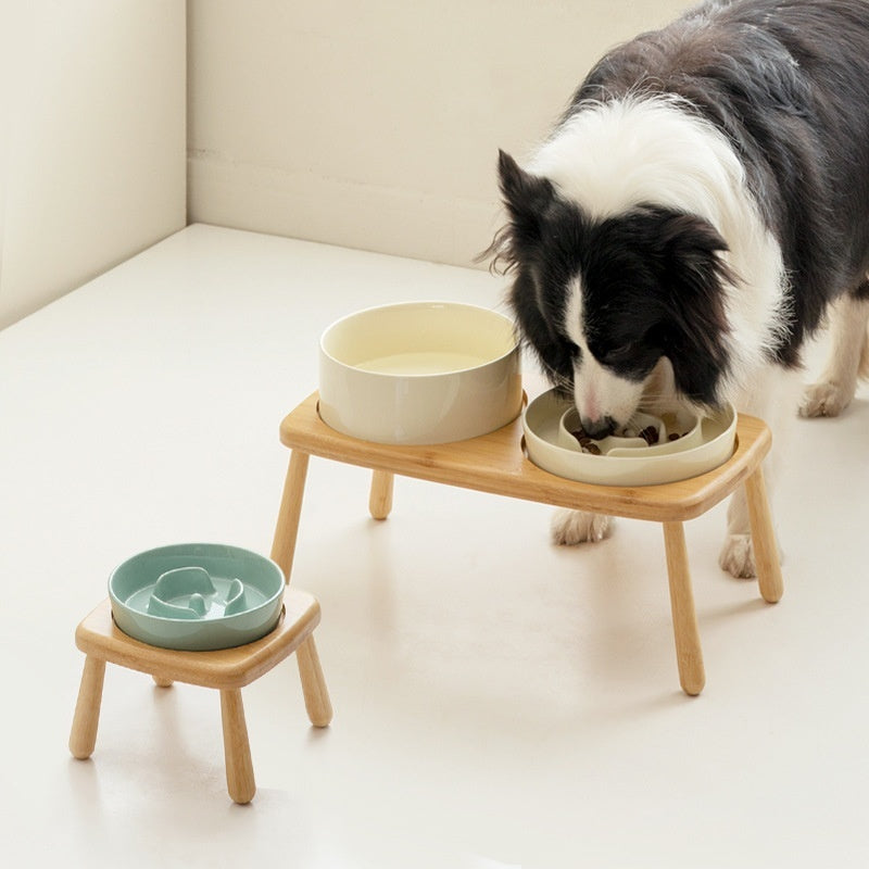 Pet Ceramic Slow Feeder Bowl Anti Choking Anti Spill