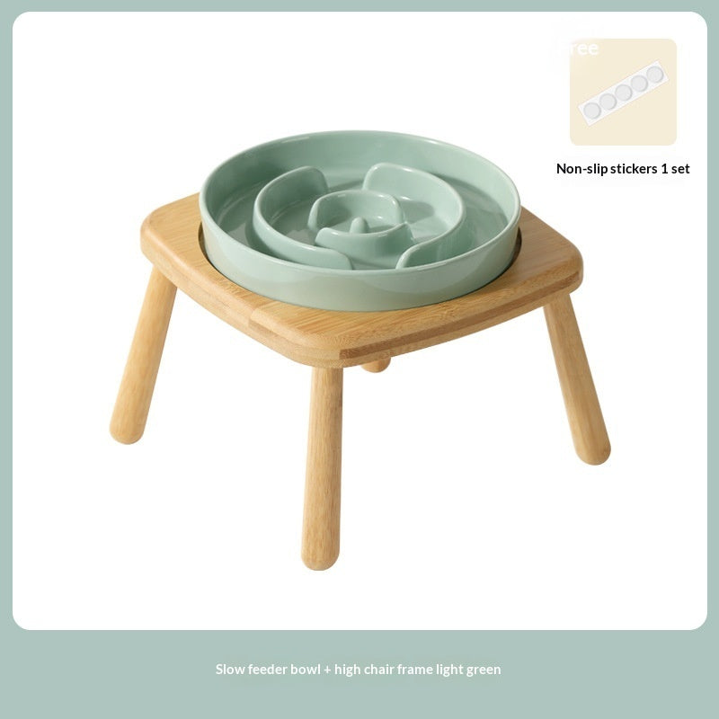 Pet Ceramic Slow Feeder Bowl Anti Choking Anti Spill