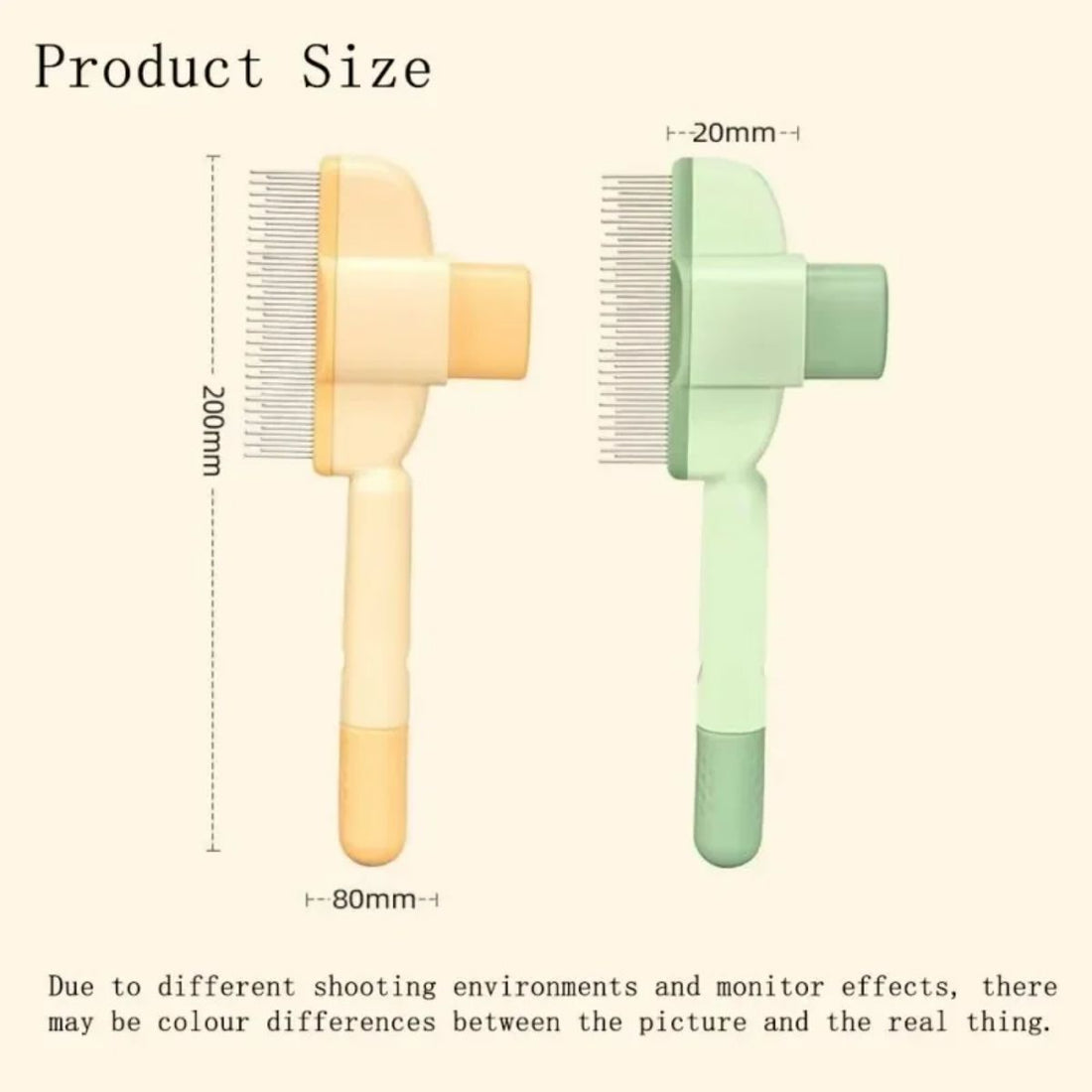 One Click Pet Grooming Brush Gentle Hair Removal Anti Mite Tool