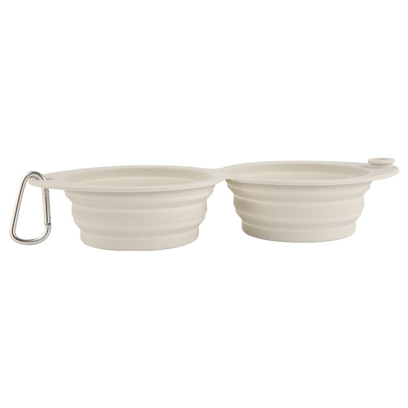 Portable Foldable Silicone Pet Feeding Bowl Outdoor Use